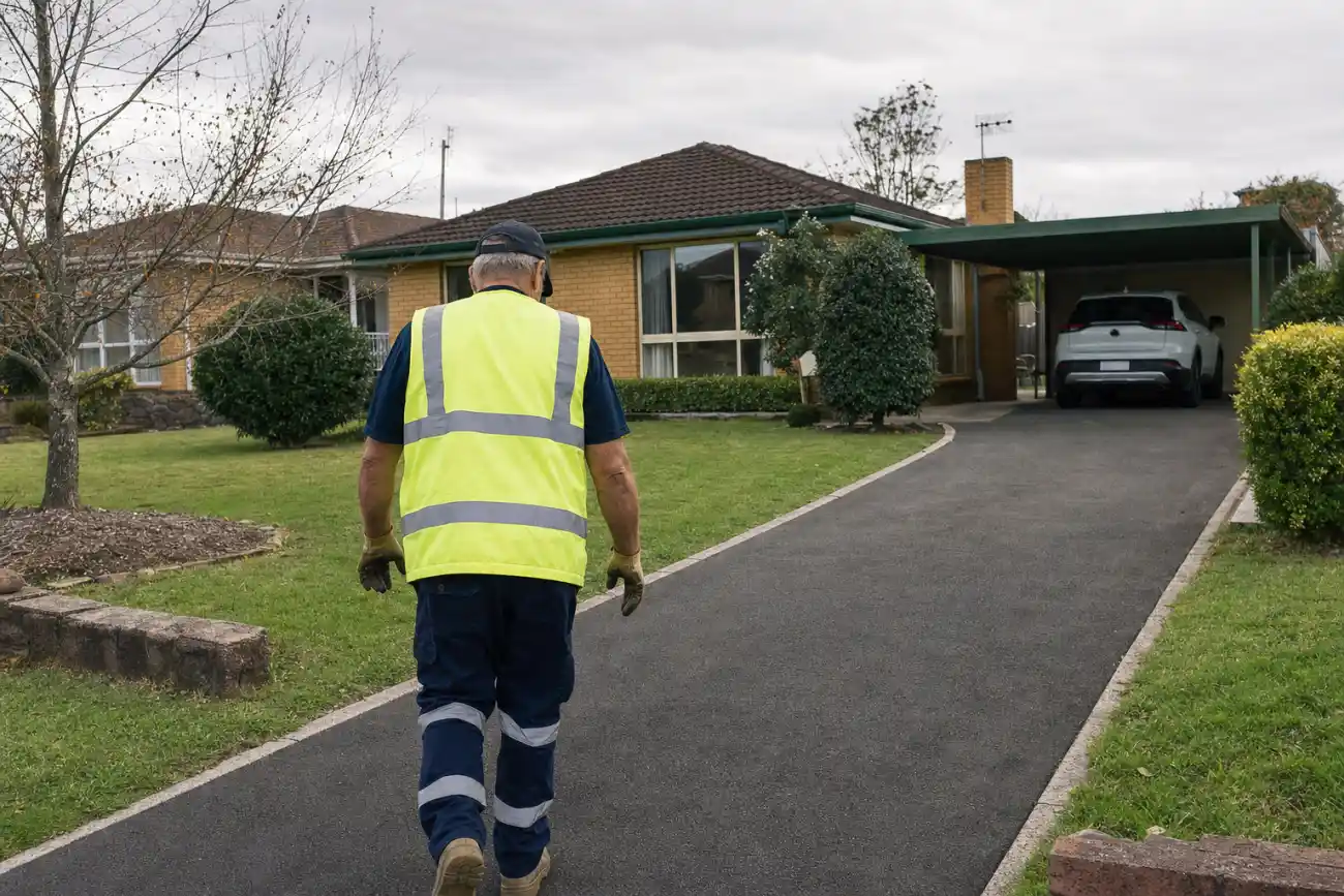 Asphalt work in Prospect Tasmania