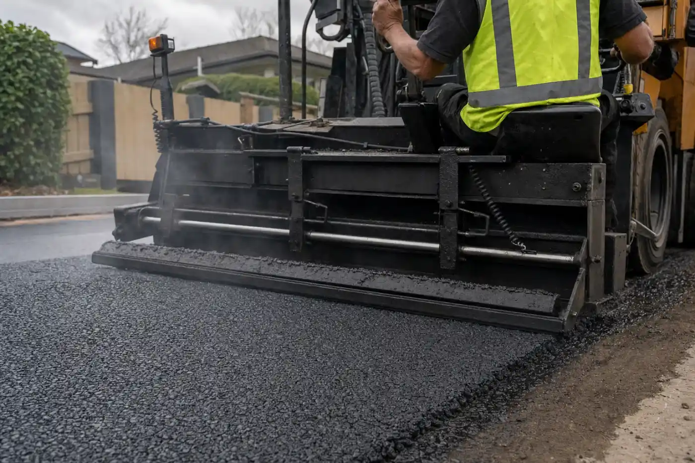 Asphalt Driveways work in progress in Launceston Tasmania